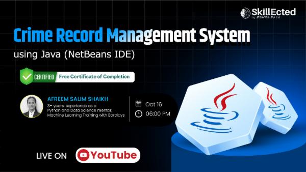 Crime Record Management System using Java (NetBeans IDE) cover