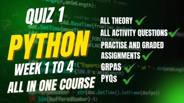 Python | Quiz-1 | Week 1 - 4 cover