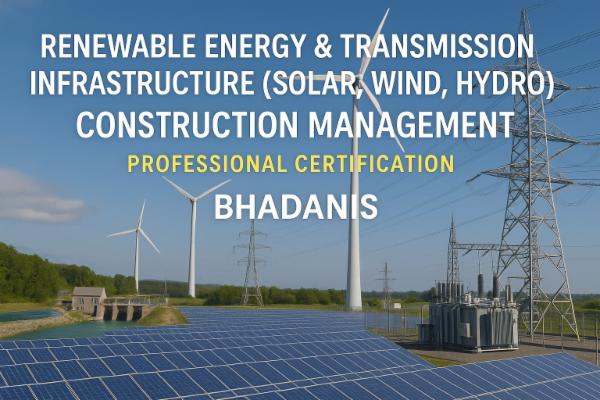 Renewable Energy & Transmission Infrastructure (Solar, Wind, Hydro) Construction Management – Professional Certification cover