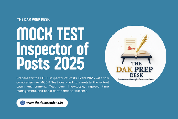 MOCK Test : LDCE Inspector of Posts Exam 2025 cover