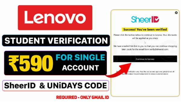 Lenovo Student Verified Account Buy ( Get Best Discount Deals ) cover