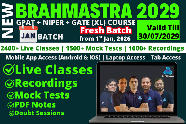 Brahmastra GPAT + NIPER 2029 Live + GATE (XL) | January Fresh Batch | 3.5 Year Course cover