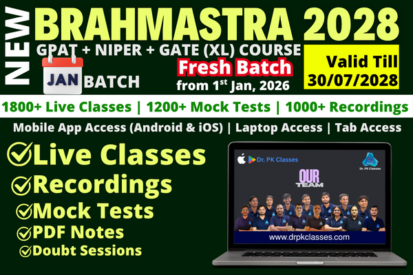 Brahmastra GPAT + NIPER 2028 Live + GATE (XL) | January Fresh Batch | 2.5 Year Course cover