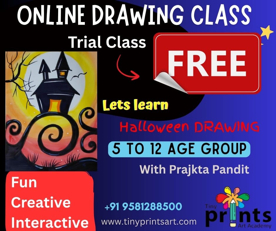 FREE Halloween Drawing Party Class cover