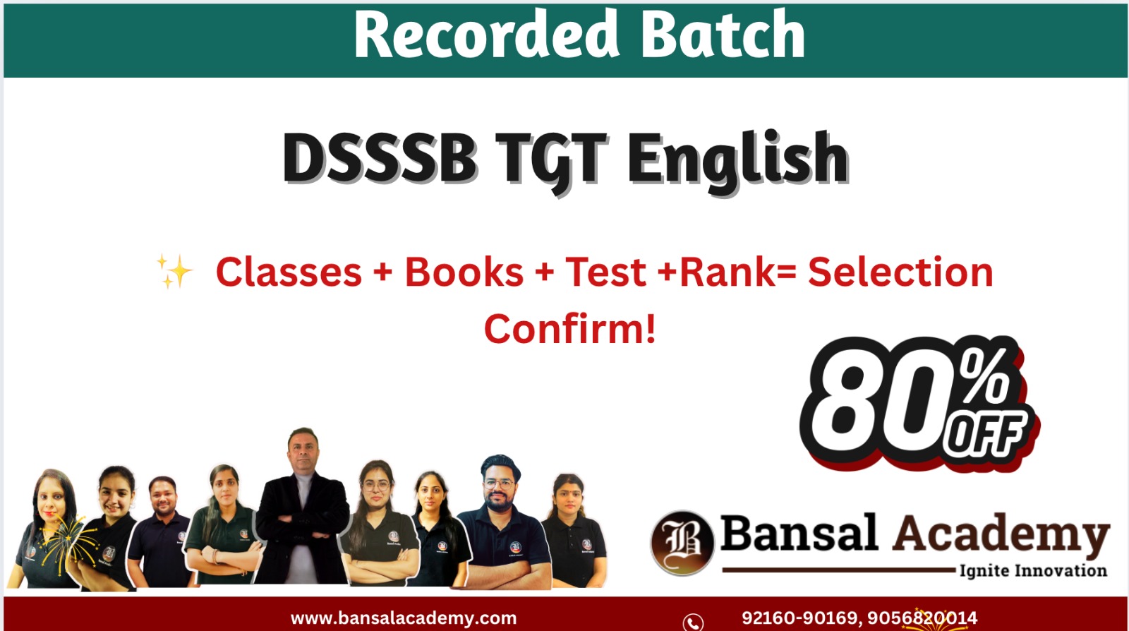 DSSSB TGT ENGLISH RECORDED BATCH cover