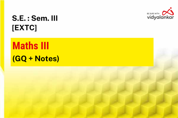 Maths III [EXTC] GQ + Notes Dec. '25 cover