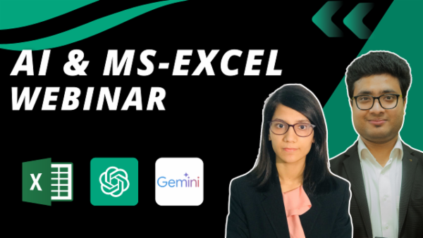 AI & MS-Excel Live Webinar cover