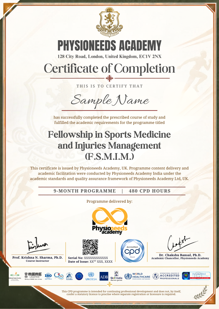 F.S.M.I.M. Certificate 1