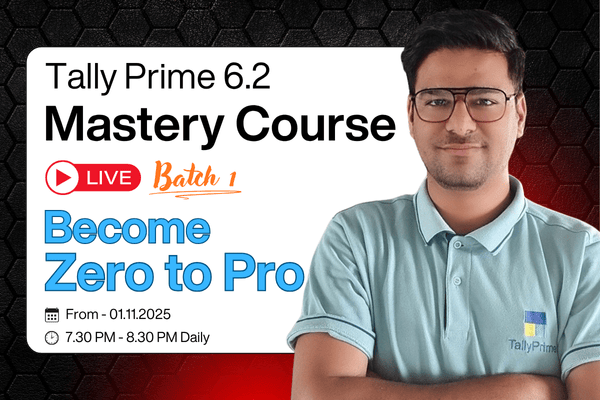 Tally Prime 6.2 Live Mastery Course cover