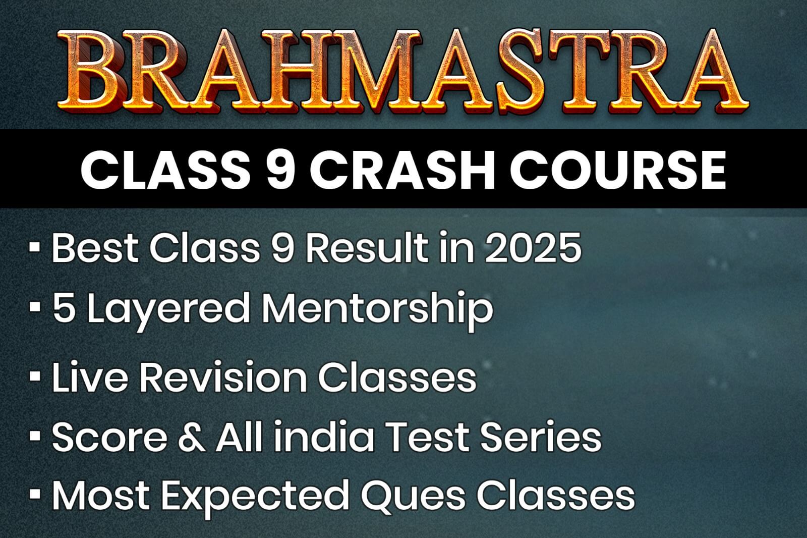 Class 9 Brahmastra Crash Course 2026 cover