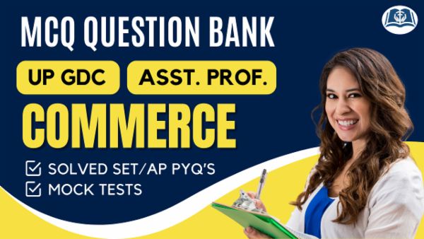 MCQ Question Bank | UP GDC | Asst. Prof. (Commerce) cover