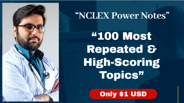 NCLEX PowerNotes: The 100 Most Repeated & High-Scoring Topics EBOOK at 1 usd only cover