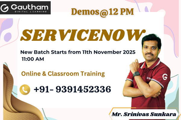 ServiceNow Live Classes : New Batch Starts from 11th November 2025 11:00 AM cover