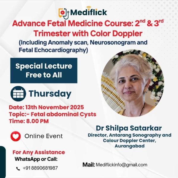 Special Lecture of Advance Fetal Medicine Course - 2nd and 3rd Trimester with Color Doppler cover