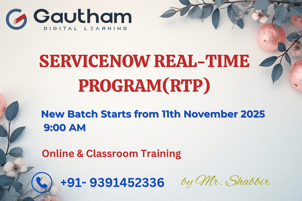 ServiceNow RTP - New Batch Starts from 11th November 2025 9:00 AM cover