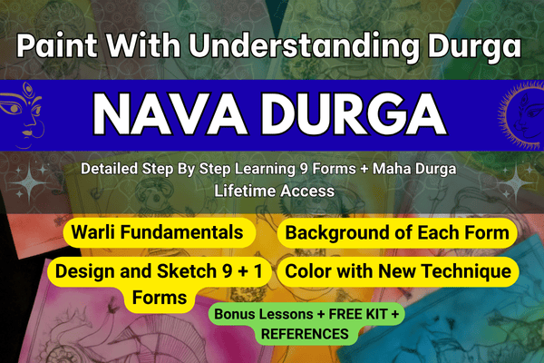 NAVA DURGA - PAINT THE DIVINE FEMININE IN WARLI ARTFORM cover