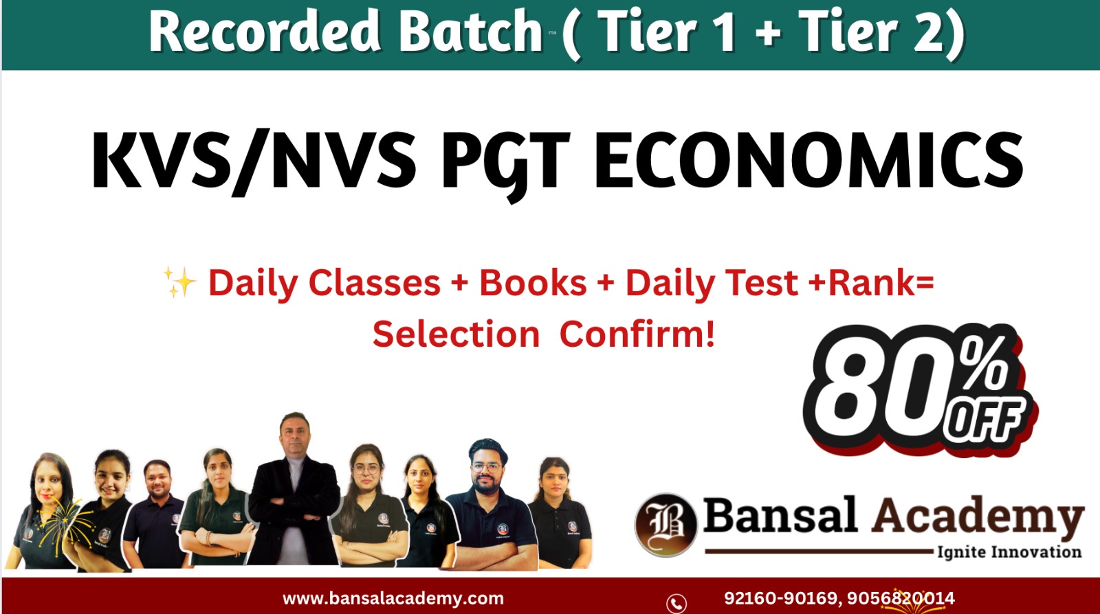KVS NVS PGT ECONOMICS BATCH cover