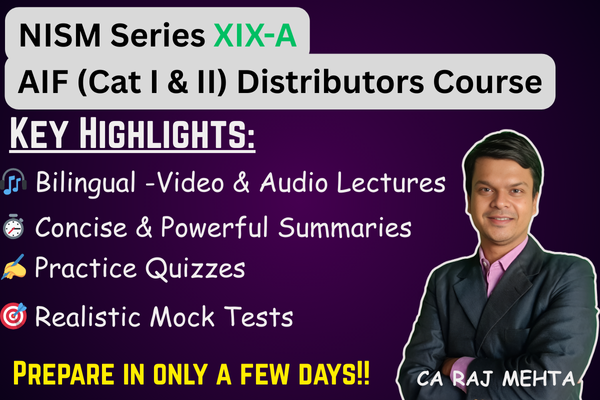 NISM Series XIX-A AIF (Cat I & II) Distributors Certification cover