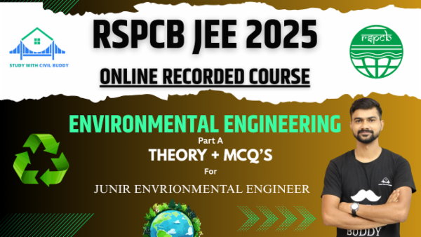 RSPCB JEE 2025 ONLINE RECORDED COURSE JUNIR ENVRIONMENTAL ENGINEER cover