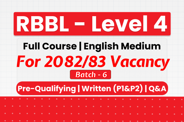 RBB Level 4 (Cash/Admin) 2082-83 - Batch 6 cover