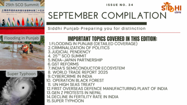 September 2025 Current Affairs Compilation for Punjab PCS cover