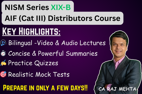 NISM-Series-XIX-B: Alternative Investment Funds (Category III) Distributors Certification Examination cover