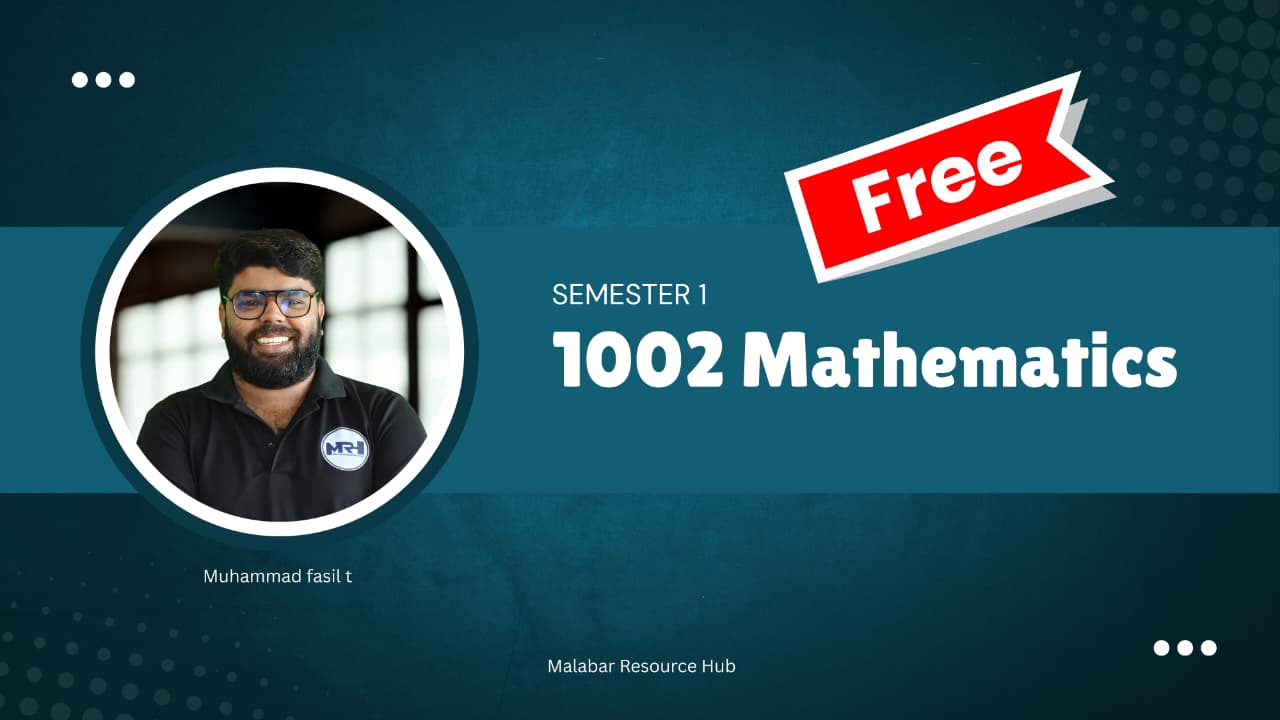 1002-Mathematics I (Free) cover