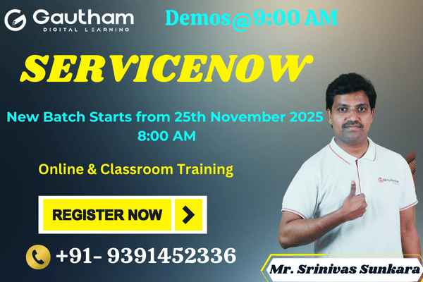 ServiceNow Live Classes : New Batch Starts from 25th November 2025 8:00 AM cover
