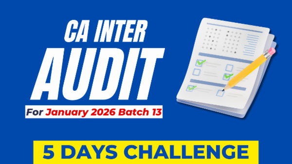 CA Inter Audit 5 Days Challenge for January 2026 Batch 13 cover