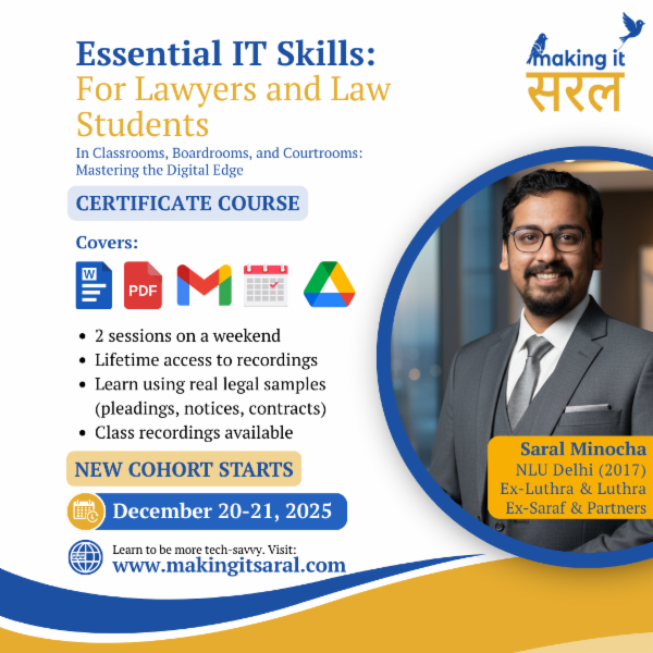 (Dec 20-21 Cohort) Essential IT for Lawyers and Law Students - Live classes cover