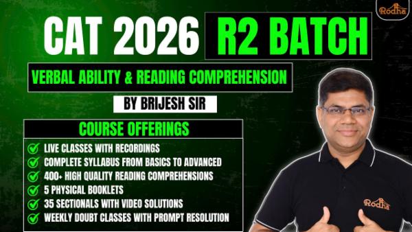 CAT 2026 | Batch - R2 | Zero to Zenith VARC by BRIJESH SIR for CAT 2026 cover