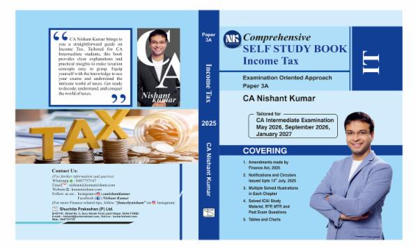 E-book CA Inter Paper - 3A Income Tax (Tailored for May 2025, Sep 2025, Jan 2026) cover