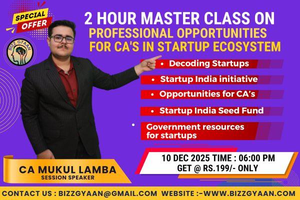 Professional Opportunities for CA's in Startup Ecosystem cover