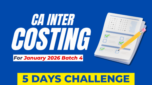 CA Inter Costing 5 Days Challenge for January 2026 Batch 4 cover