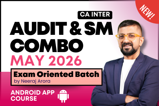 CA Inter Audit & SM Exam Oriented Batch Combo for May 2026- Android App Classes cover