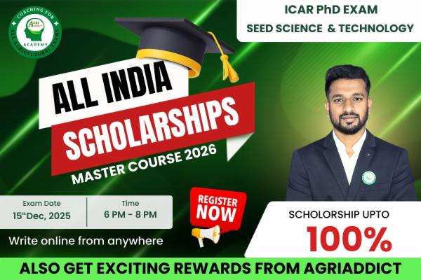 Seed Science and Technology Scholarship Test-2026 for ICAR AICE PhD EXAM cover