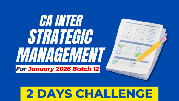 CA Inter SM 2 Days Challenge for January 2026 Batch 12 cover