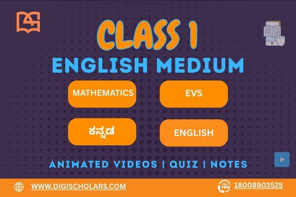 Class 1 English Medium Karnataka State Board cover