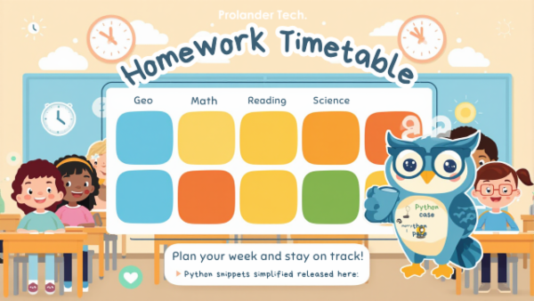 Homework Timetable App cover