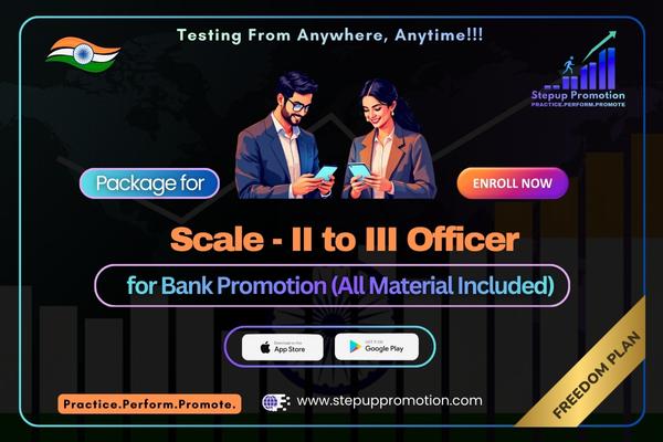 Freedom Plan: Package for Scale-II to III Officer for Bank Promotion (Unlimited Material Included) Exclusive for Indian Learners cover