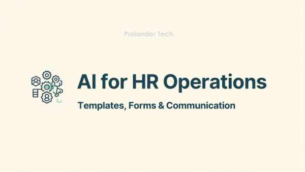AI for HR Operations: Templates, Forms & Communication cover