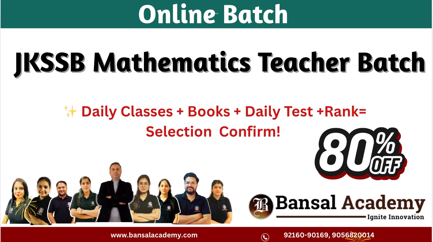 JKSSB Mathematics Teacher Batch cover