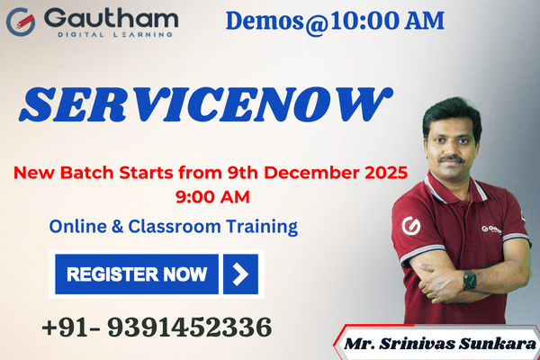 ServiceNow Live Classes : New Batch Starts from 9th December 2025 9:00 AM cover
