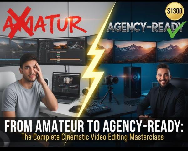 From Amateur to Agency-Ready: The Complete Cinematic Video Editing Masterclass cover