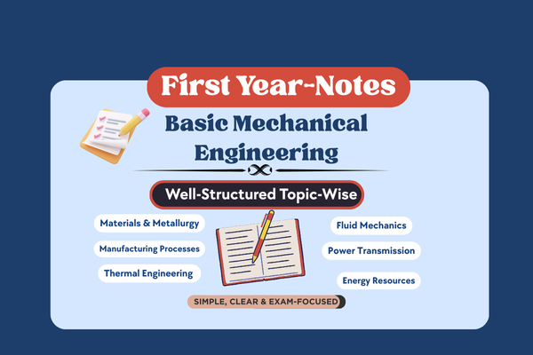 Basic Mechanical Engineering Notes cover