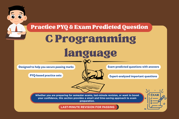 C Language PYQ and Expected Question cover