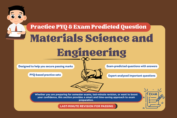 Material Science and Engineering PYQ and Expected Question cover