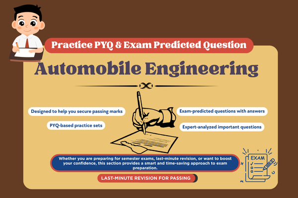 Automobile Engineering PYQ and Expected Question cover