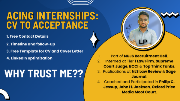 Acing Internships: CV to Acceptance cover