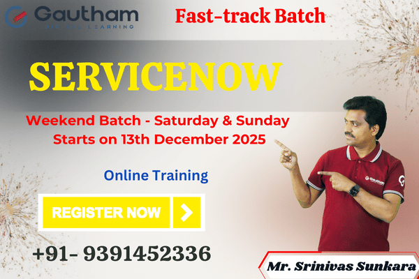 ServiceNow Live Classes : Weekend Batch Starts from 13th December 2025 9:00 AM cover
